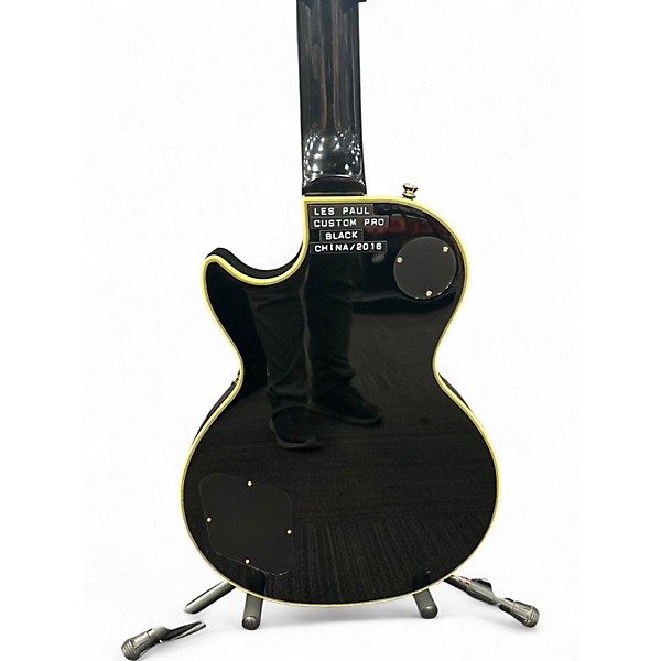 Used Epiphone Les Paul Custom Black Solid Body Electric Guitar