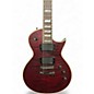 Used ESP LTD EC401QM Crimson Red Trans Solid Body Electric Guitar