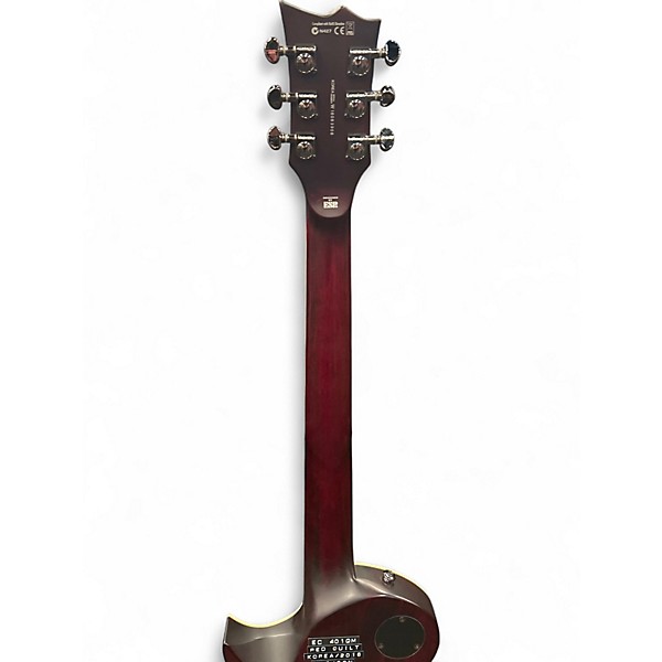 Used ESP LTD EC401QM Crimson Red Trans Solid Body Electric Guitar