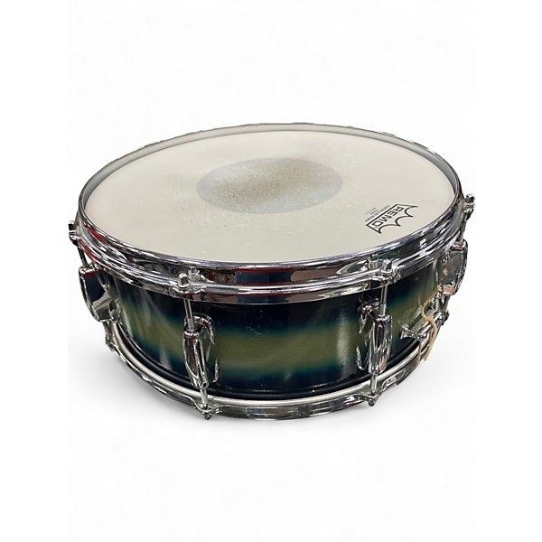 Used Slingerland 14X5.5 Radio King Blue Mist Drum
