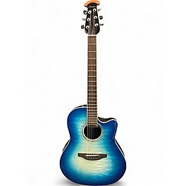 Used Ovation Celebrity CS28P TRANS BLUE Acoustic Electric Guitar