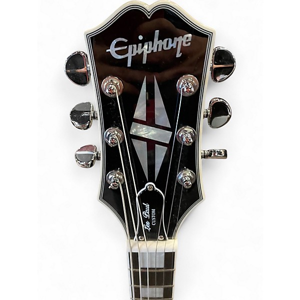 Used Epiphone Les Paul Custom Black Solid Body Electric Guitar