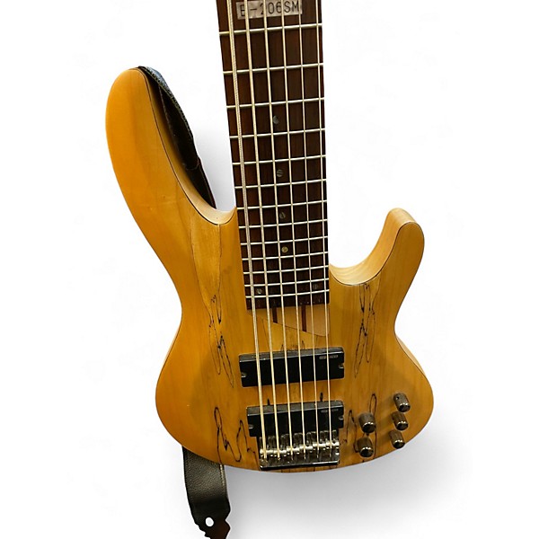 Used ESP LTD B206SM 6 String Natural Electric Bass Guitar