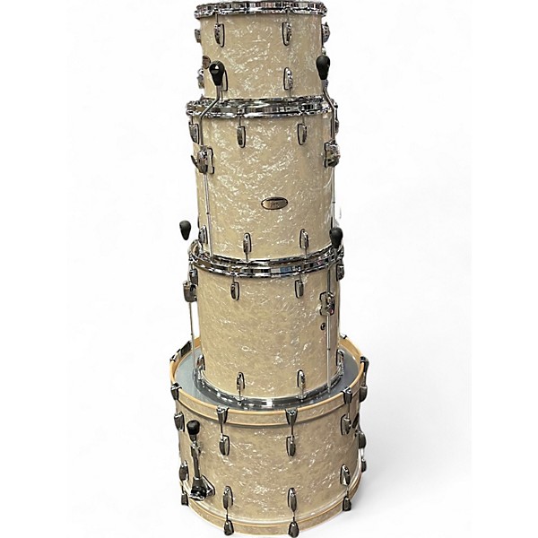 Used Pearl 4 Piece SESSION STUDIO SELECT NICOTINE WHITE MARINE PEARL Drum Kit