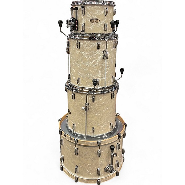 Used Pearl 4 Piece SESSION STUDIO SELECT NICOTINE WHITE MARINE PEARL Drum Kit