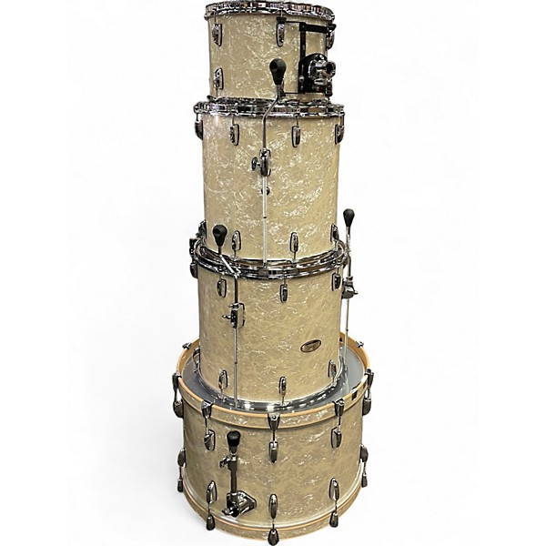 Used Pearl 4 Piece SESSION STUDIO SELECT NICOTINE WHITE MARINE PEARL Drum Kit