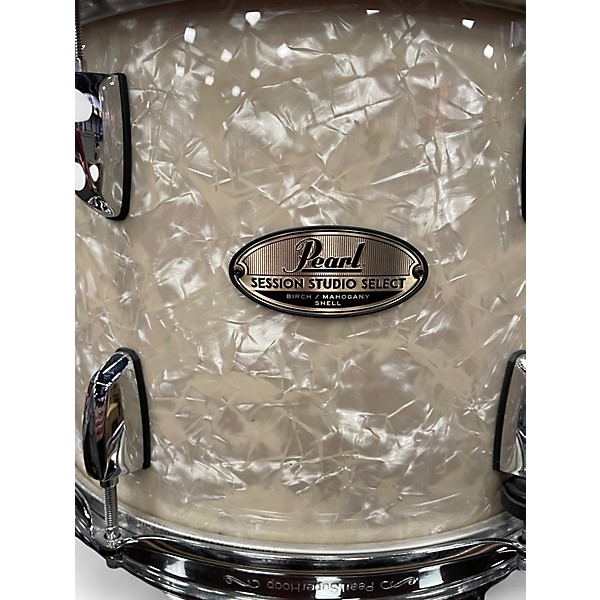 Used Pearl 4 Piece SESSION STUDIO SELECT NICOTINE WHITE MARINE PEARL Drum Kit