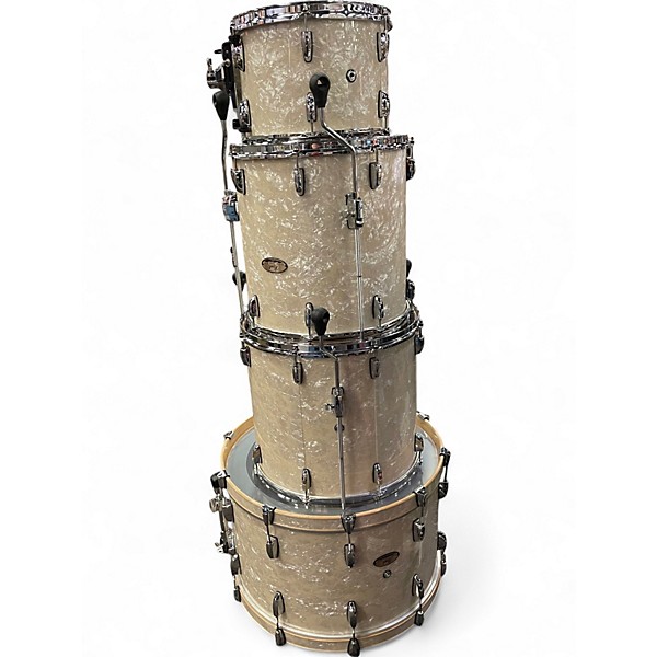 Used Pearl 4 Piece SESSION STUDIO SELECT NICOTINE WHITE MARINE PEARL Drum Kit