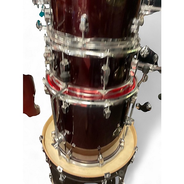 Used Ludwig 5 Piece Element Wine Red Drum Kit
