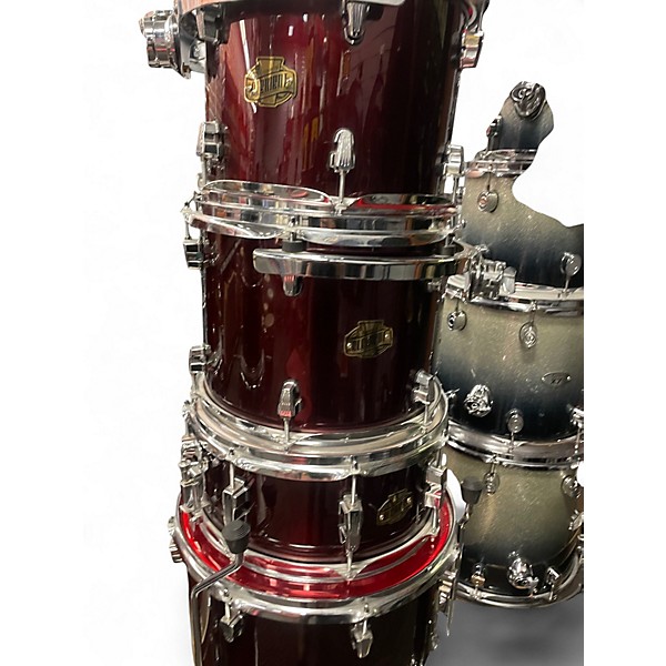 Used Ludwig 5 Piece Element Wine Red Drum Kit