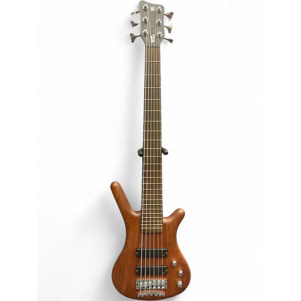 Used Warwick Pro Series Corvette Standard 6 String Walnut Electric Bass Guitar