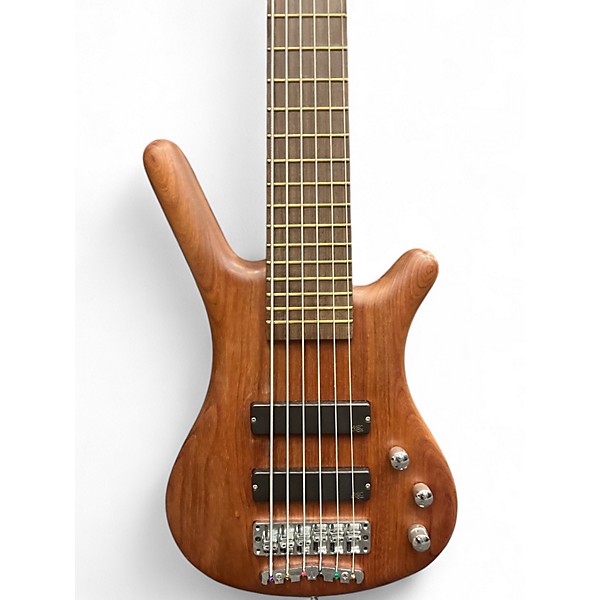 Used Warwick Pro Series Corvette Standard 6 String Walnut Electric Bass Guitar