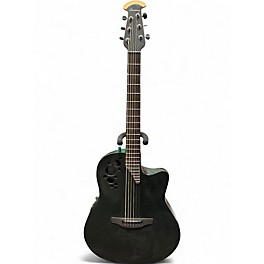 Used Ovation 1868TX-5-G Textured Black Acoustic Electric Guitar