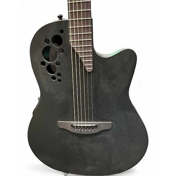 Used Ovation 1868TX-5-G Textured Black Acoustic Electric Guitar