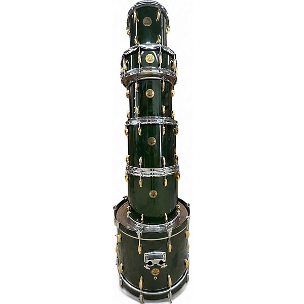 Vintage 1980s Pearl 6 Piece 50TH ANNIVERSARY Emerald Green Drum Kit