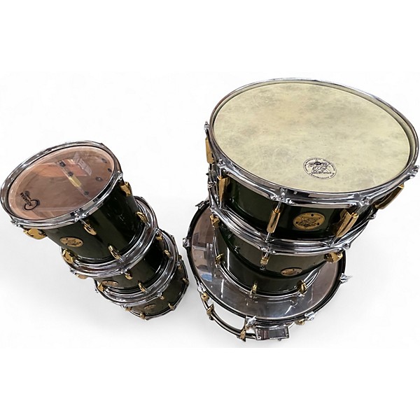Vintage 1980s Pearl 6 Piece 50TH ANNIVERSARY Emerald Green Drum Kit