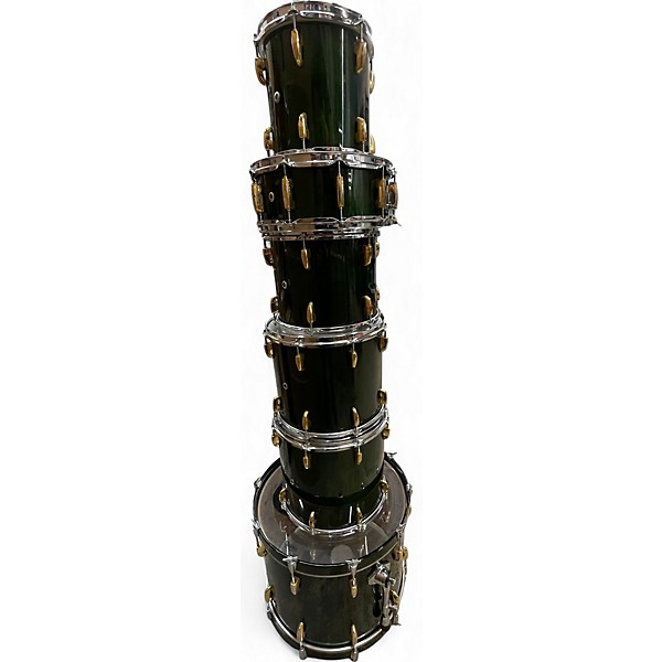 Vintage 1980s Pearl 6 Piece 50TH ANNIVERSARY Emerald Green Drum Kit