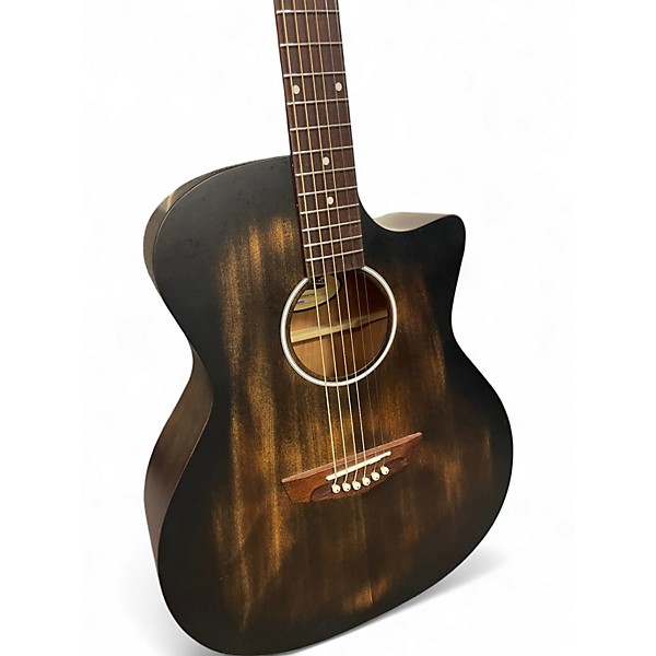 Used D'Angelico Premier Gramercy CS Trans Black Acoustic Electric Guitar