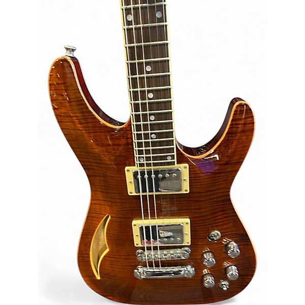 Used Schecter Guitar Research C1 E/A Natural Hollow Body Electric Guitar