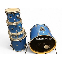 Used Ludwig 5 Piece Element Evolution Blue Sparkle Drum Kit