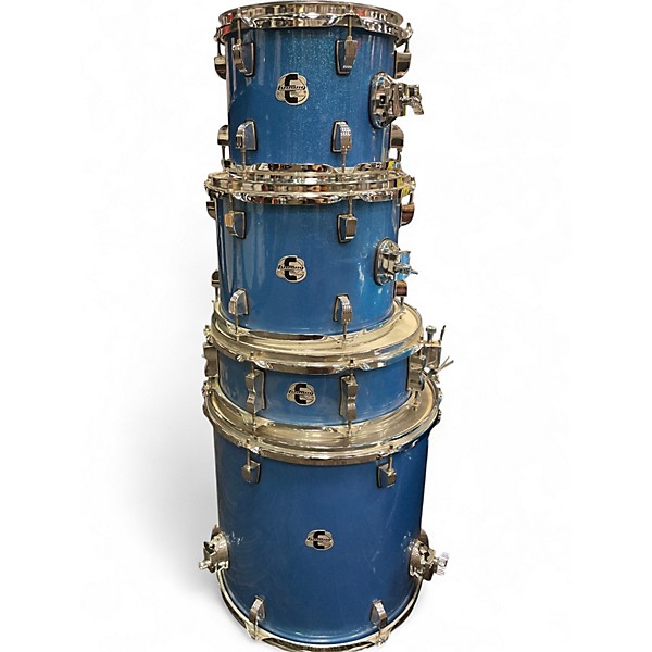 Used Ludwig 5 Piece Element Evolution Blue Sparkle Drum Kit