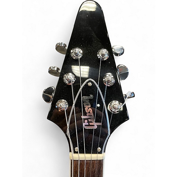 Used Gibson FLYING V MIRROR Black Solid Body Electric Guitar