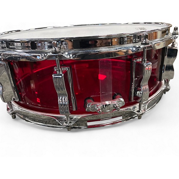 Used Ludwig 14X5.5 Vistalite Snare Red Drum