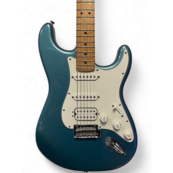 Used 2018 Fender STRATOCASTER PLAYER SERIES HSS Chrome Blue Solid Body Electric Guitar