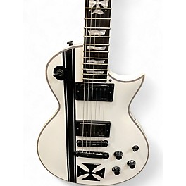 Used ESP LTD James Hetfield Signature Iron Cross Alpine White Solid Body Electric Guitar