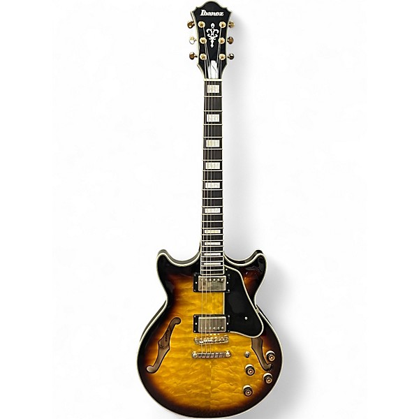 Used Ibanez AM93 Artcore Antique Yellow Sunburst Hollow Body Electric Guitar
