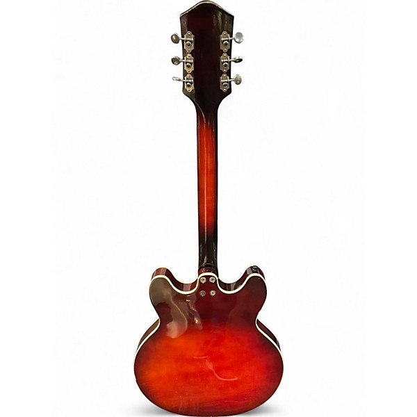 Vintage 1960s Harmony H75 Sunburst Hollow Body Electric Guitar