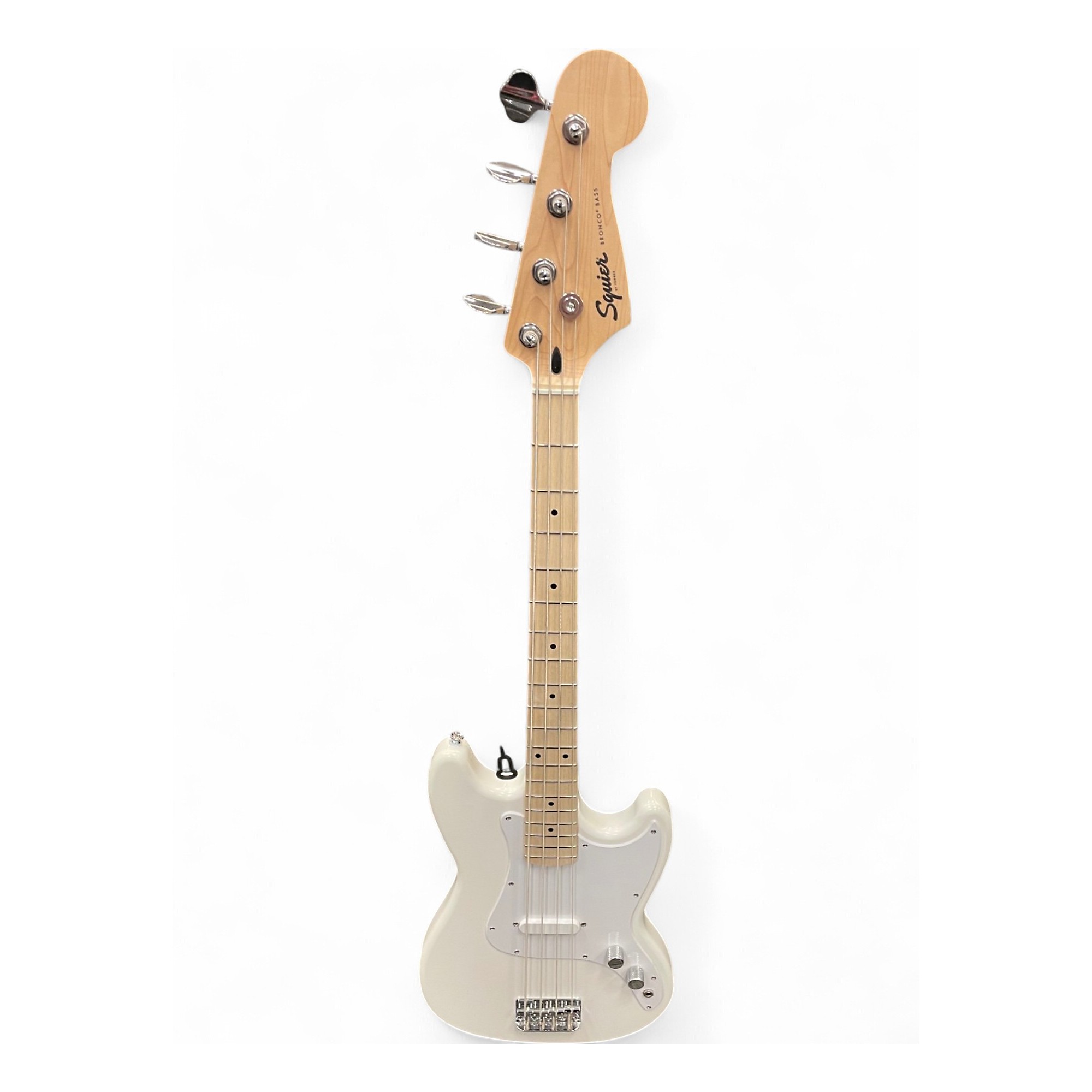 Used Squier BRONCO WHITE Electric Bass Guitar WHITE | Guitar