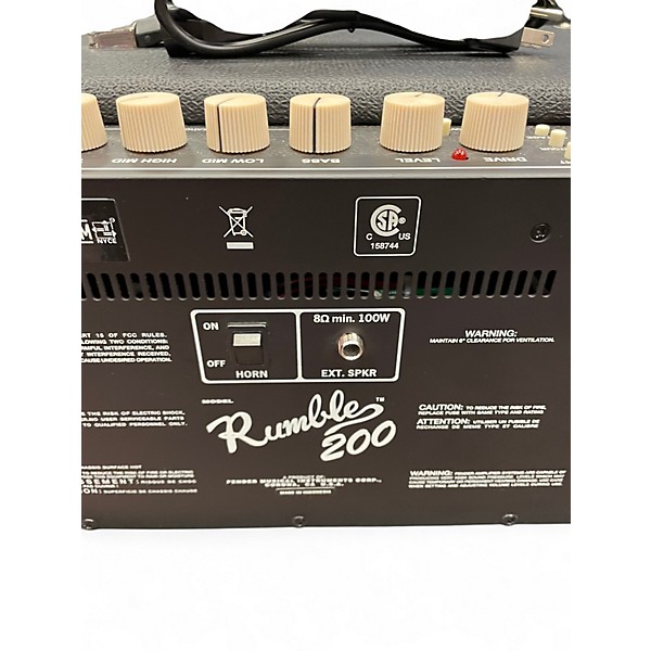 Used Fender Rumble V3 200W Bass Amp Head