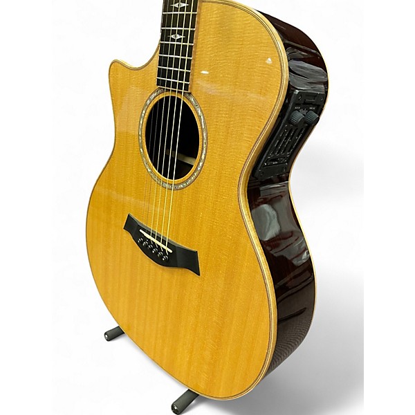 Used Taylor 814CE Left Handed Natural Acoustic Electric Guitar