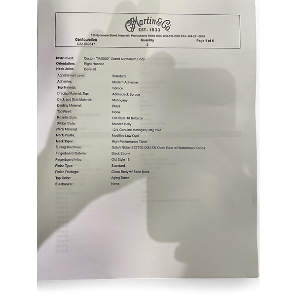 Used Martin 0000-18 Natural Acoustic Guitar