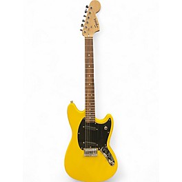 Used Squier Sonic Mustang Yellow Solid Body Electric Guitar