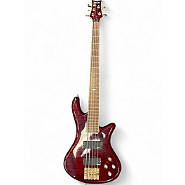 Used Schecter Guitar Research diamond series elite 5 red Electric Bass Guitar