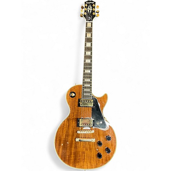 Used 2020 Epiphone LES PAUL CUSTOM KOA Natural Solid Body