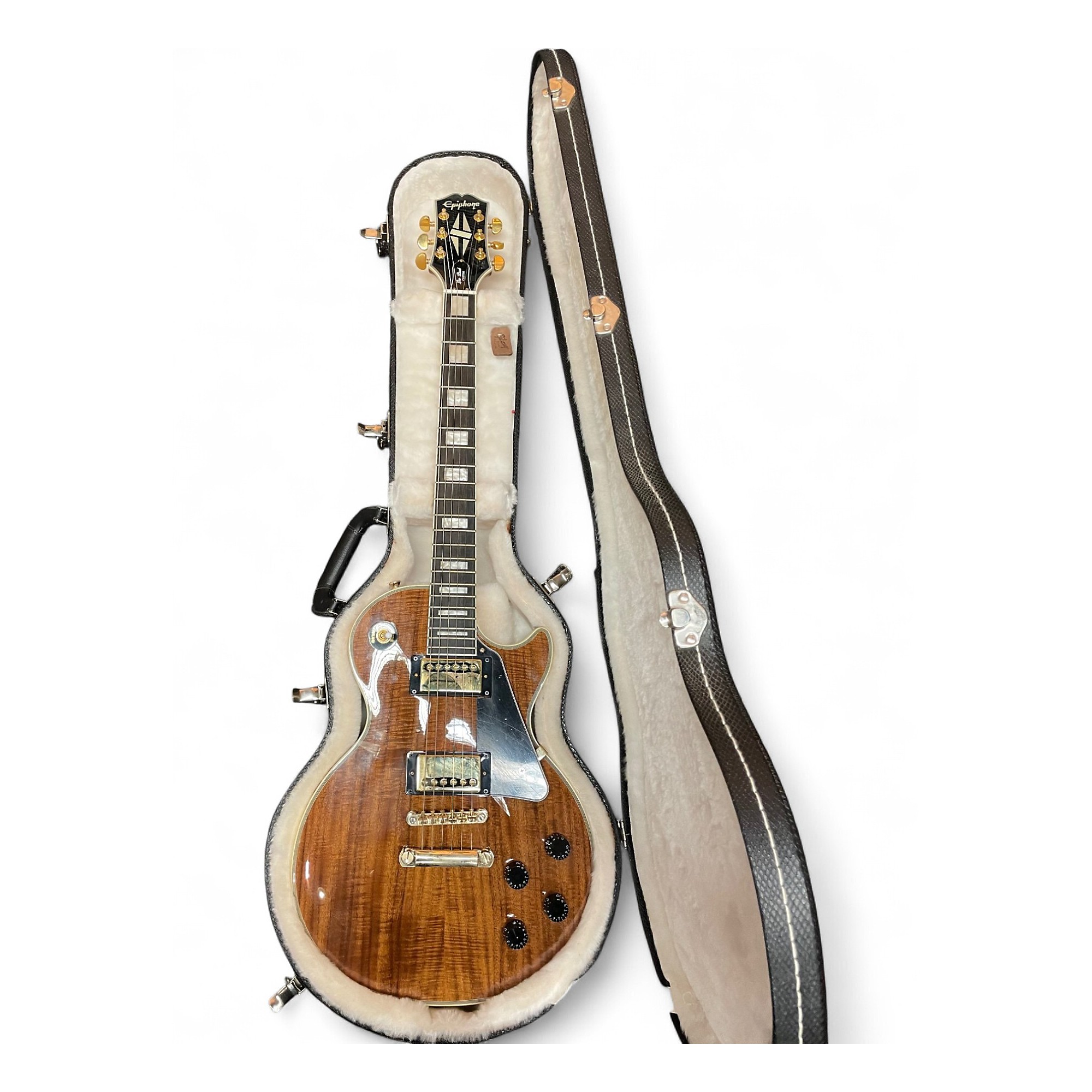 ギター epiphoneLes Paul Custom Koa Natural Epiphone Les Paul Custom Koa Electric Guitar Natural