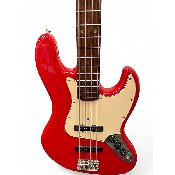 Used Fernandes J-Model red Electric Bass Guitar