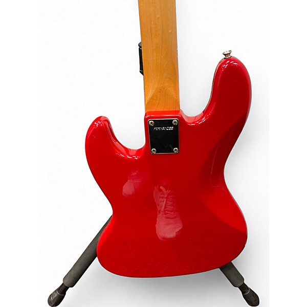 Used Fernandes J-Model red Electric Bass Guitar