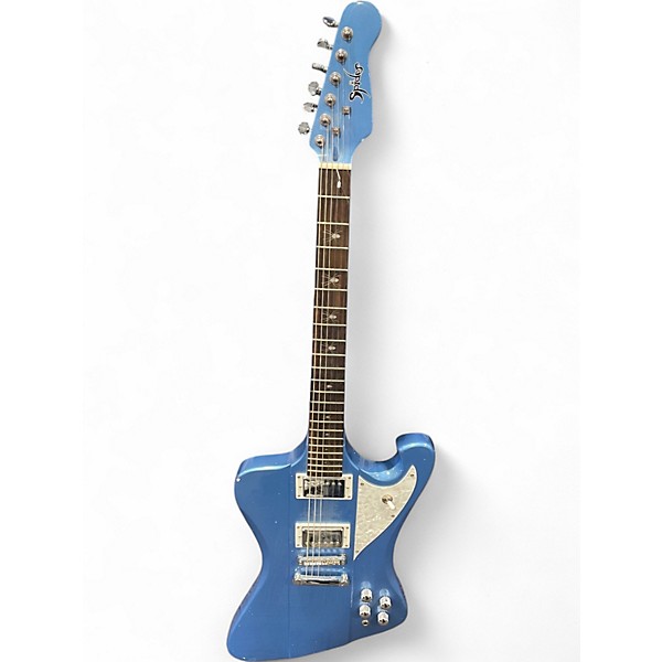 Used Hard Luck Kings SPIDER Pelham Blue Solid Body Electric Guitar