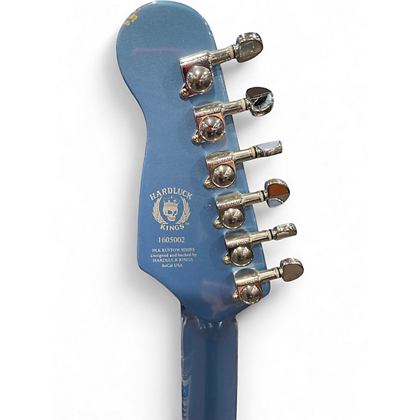 Used Hard Luck Kings SPIDER Pelham Blue Solid Body Electric Guitar
