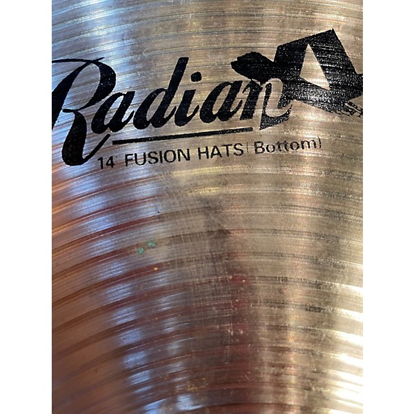 Used Radian Xl 14in fusion Hats Pair Cymbal