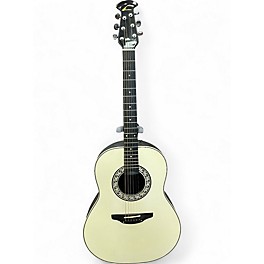 Vintage 1980s Ovation 1111 Cream Acoustic Guitar