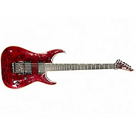 Used ESP LTD MH1000 Deluxe Trans Red Solid Body Electric Guitar