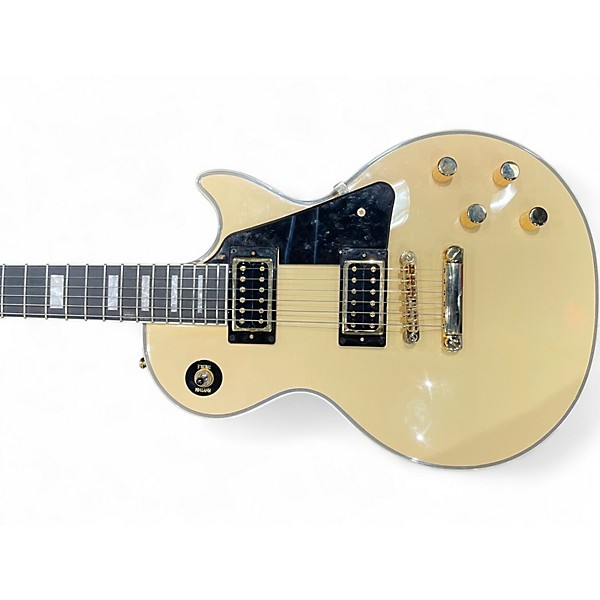 Used Epiphone LES PAUL CUSTOM BLACKBACK Antique Ivory Solid Body Electric Guitar