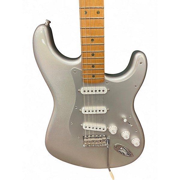 Used Fender H.E.R. Stratocaster Metallic Silver Solid Body Electric Guitar