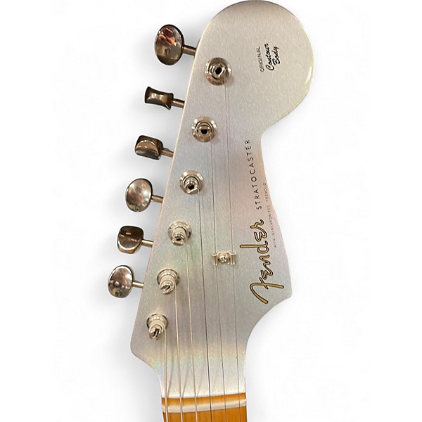 Used Fender H.E.R. Stratocaster Metallic Silver Solid Body Electric Guitar