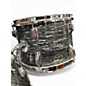 Used Rogers 3 Piece Vintage 1960's Powertone Black Oyster Drum Kit